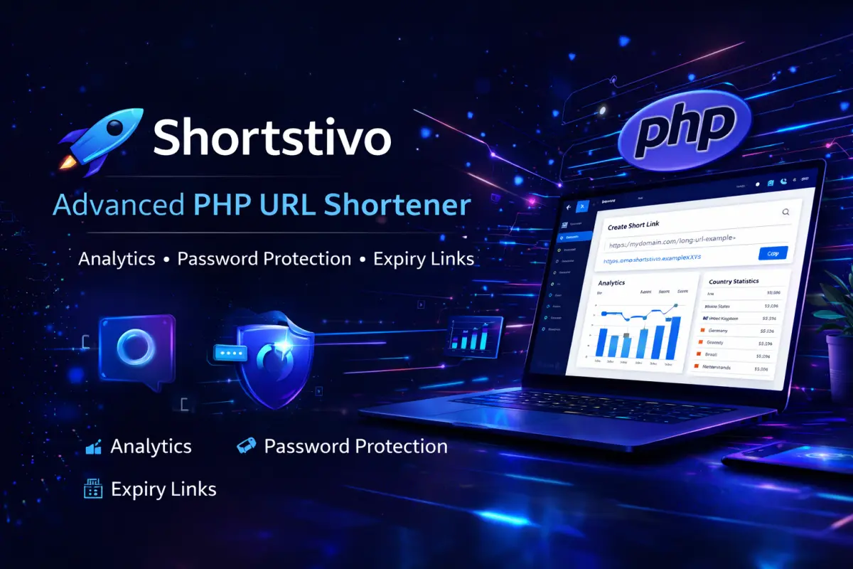 Shortstivo – Advanced URL Shortener & Analytics Platform (PHP)