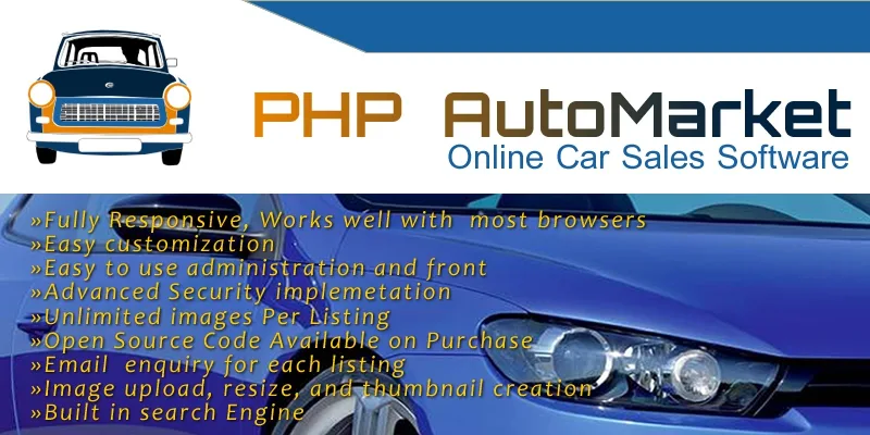 PHP AutoMarket - Car Marketplace PHP Script