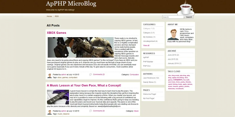 PHP Multi-Author Blog Script