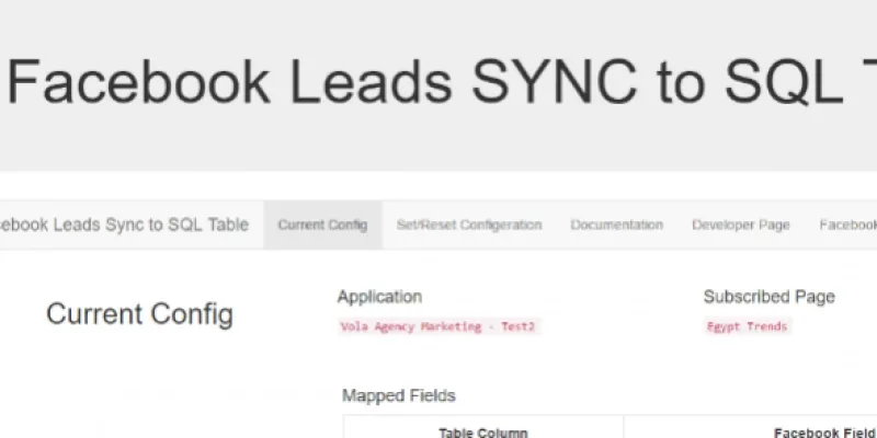 FBLead2SQL PHP Script