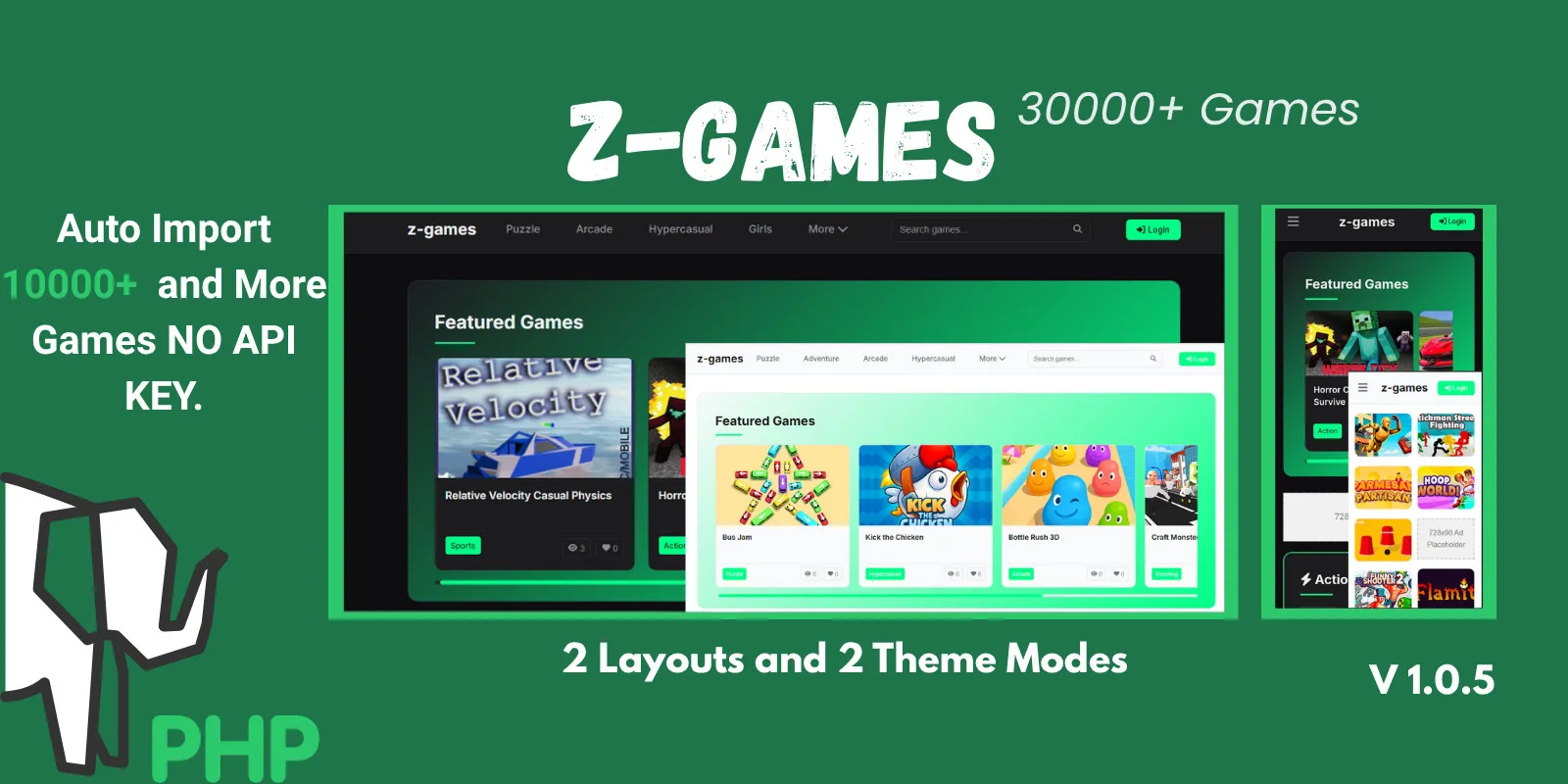 Z-Games HTML5 Gaming PHP Script