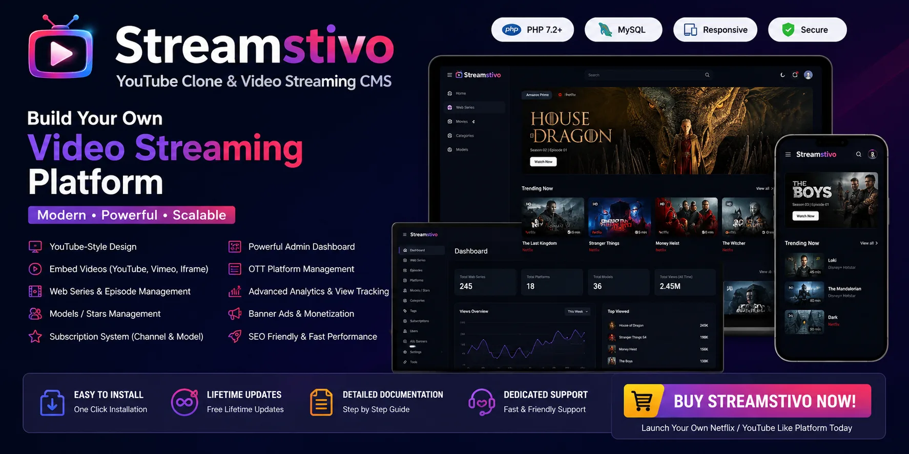 Streamstivo – YouTube Clone Video Streaming