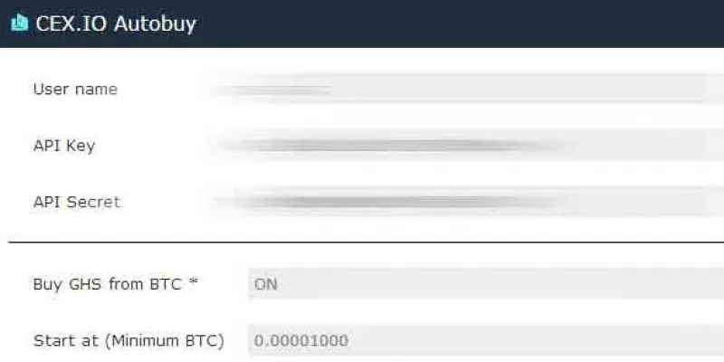 CEX.IO Bitcoin Autobuy GHS Script using Javascript