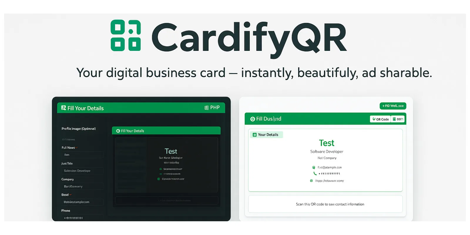 CardifyQR – Smart QR Business Card Generator