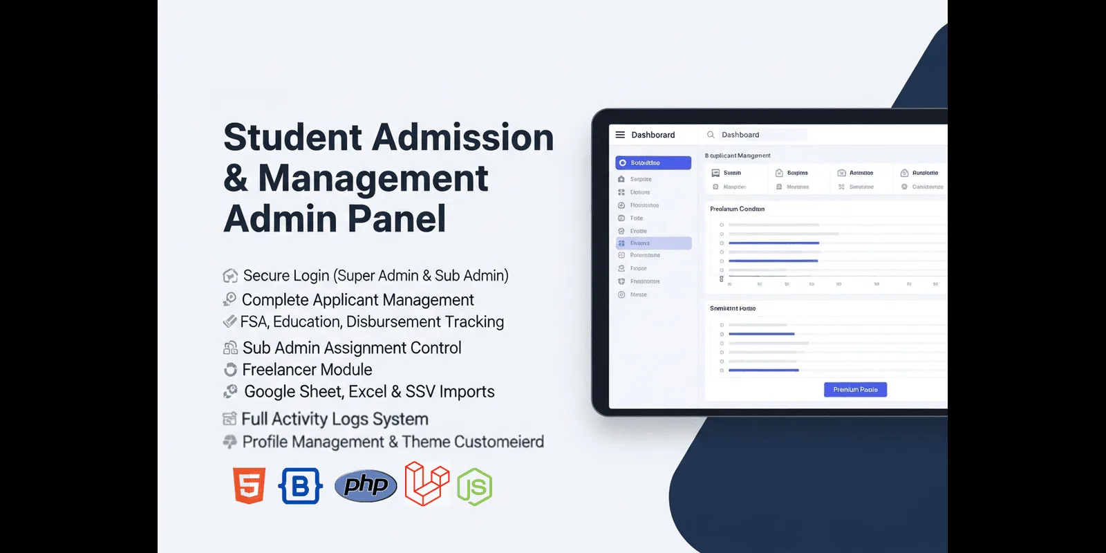 Student Admission And Management Admin Panel