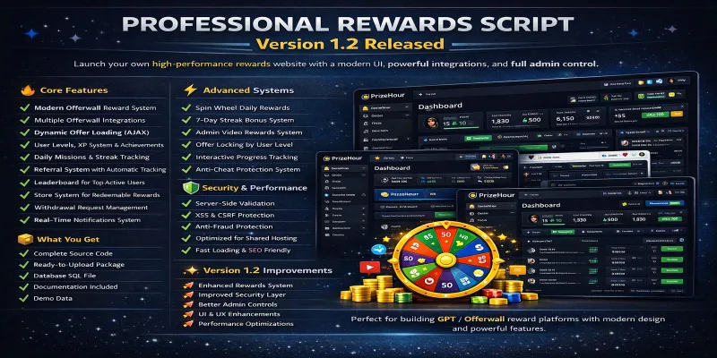 Professional Rewards Script Bundle