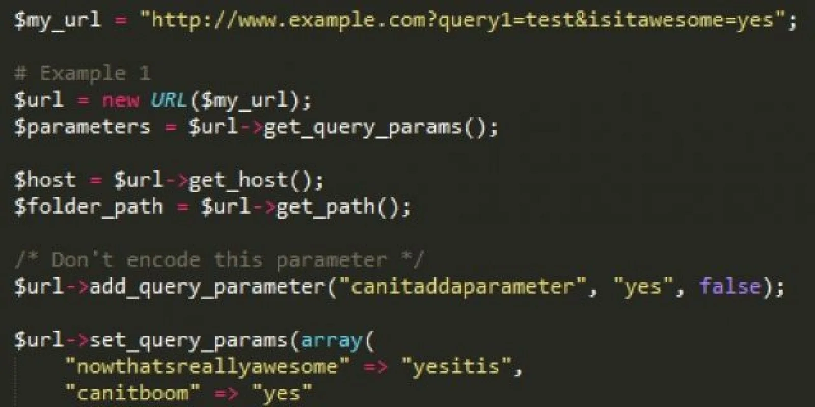 URL Management PHP Class