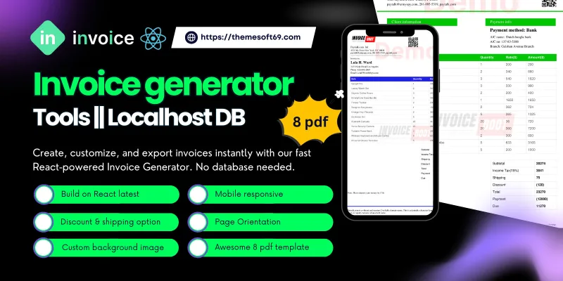 InvoiceCraft React Invoice Generator Tools