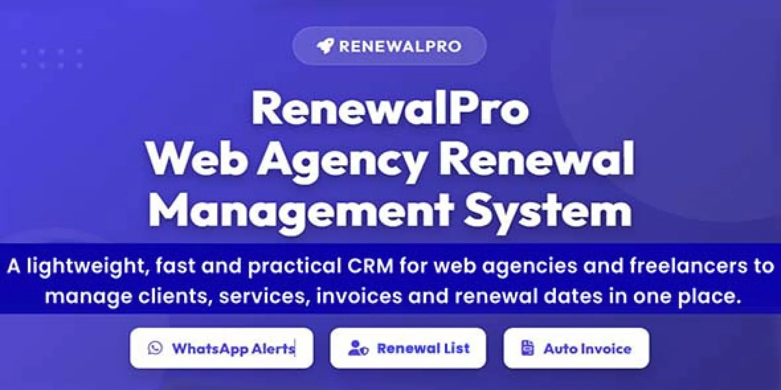 RenewalPro - Web Agency Renewal Management System