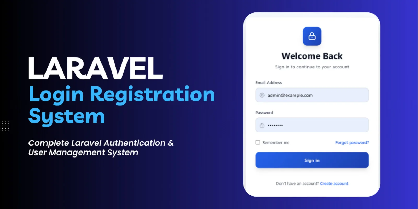 Laravel Login Registration System with Admin Panel