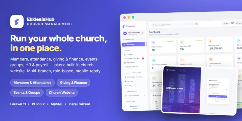 EkklesiaHub - Smart Church Management System