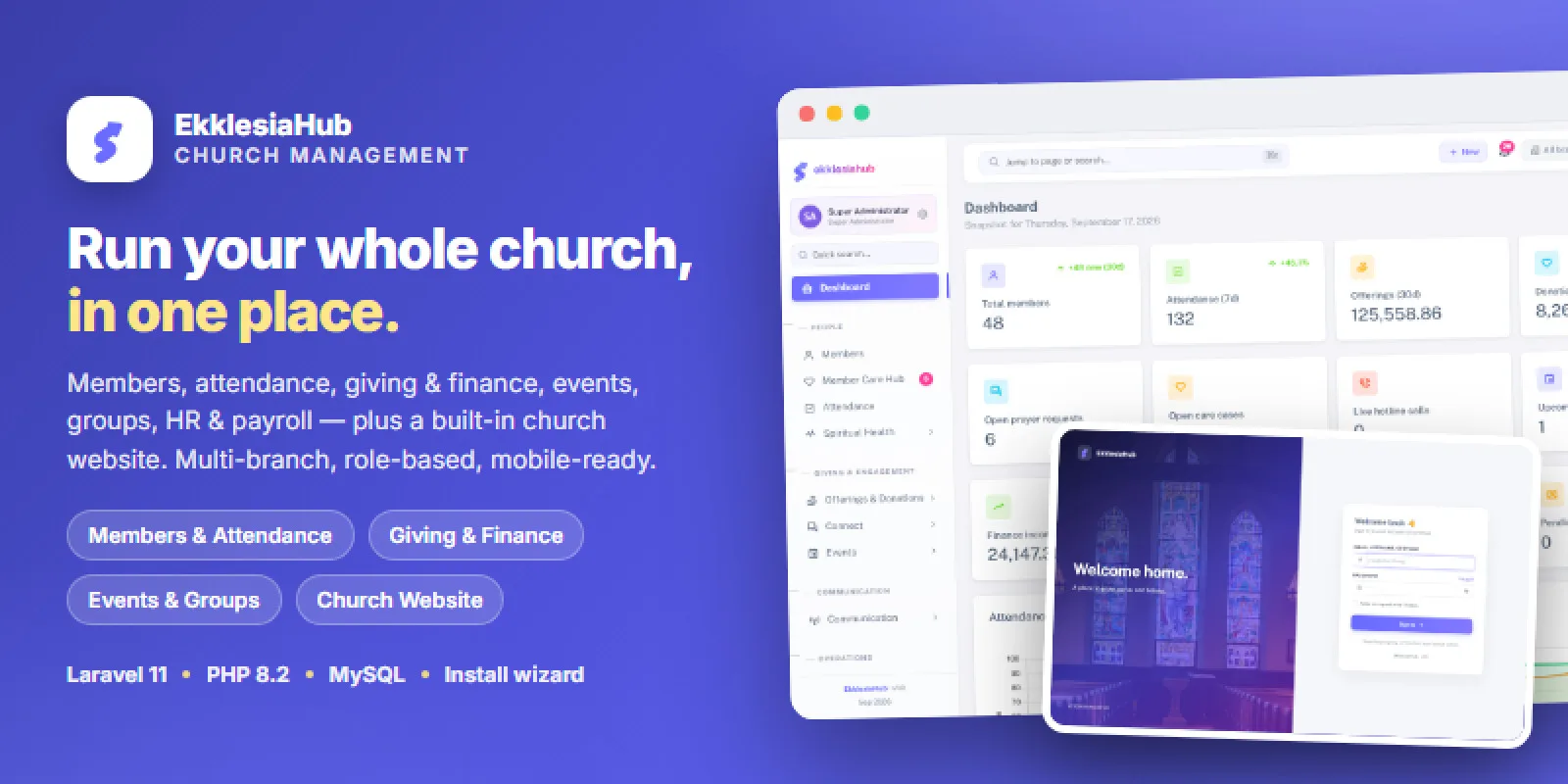 EkklesiaHub - Smart Church Management System