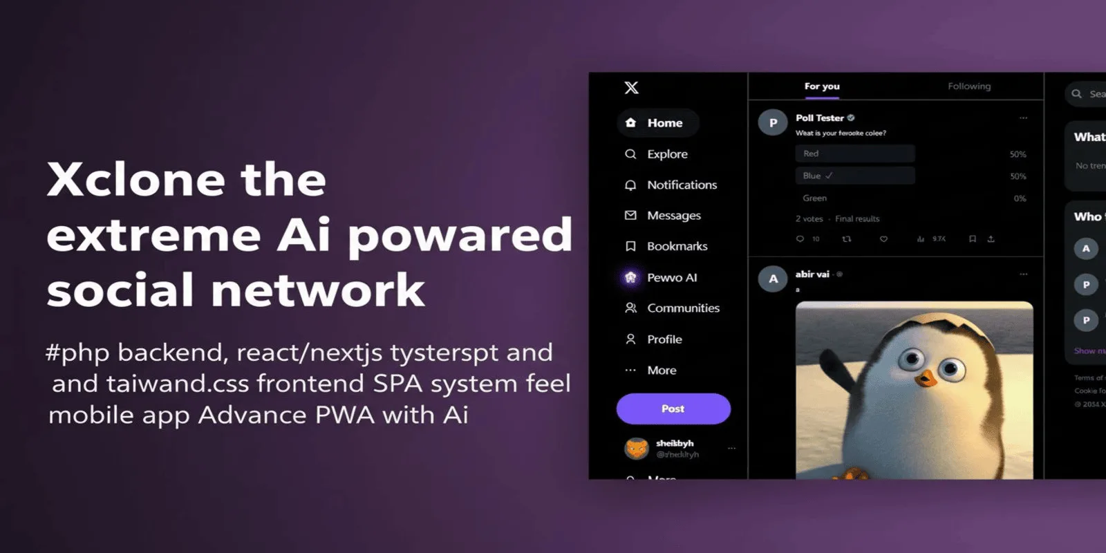 Xclone - Extreme Ai Powered Social Network