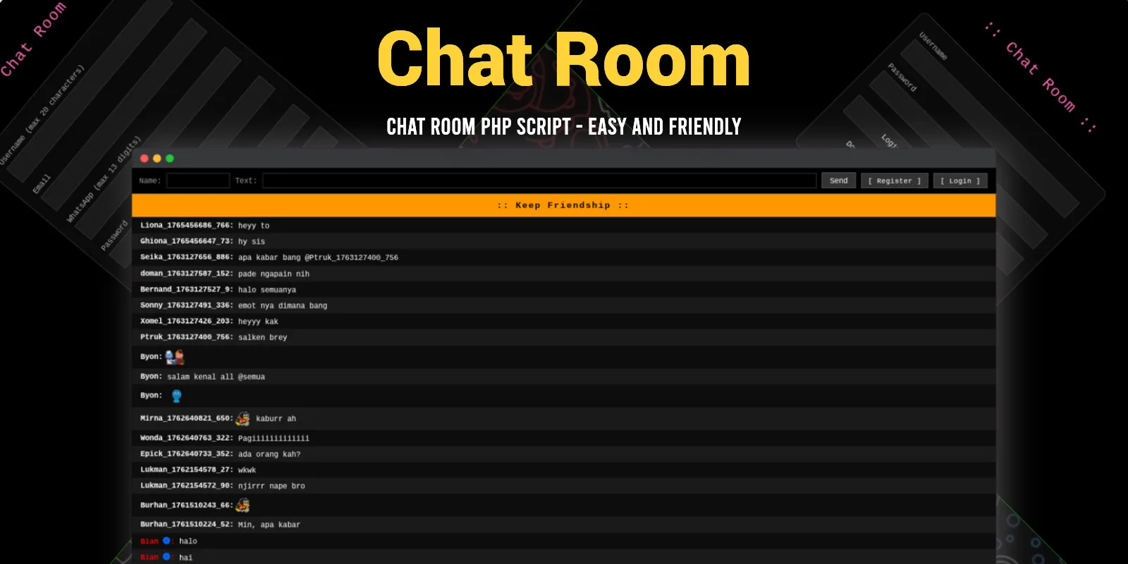 Chat Room PHP Script - Easy and Friendly
