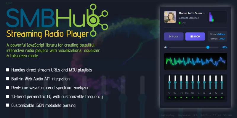 Streaming Radio Player Widget