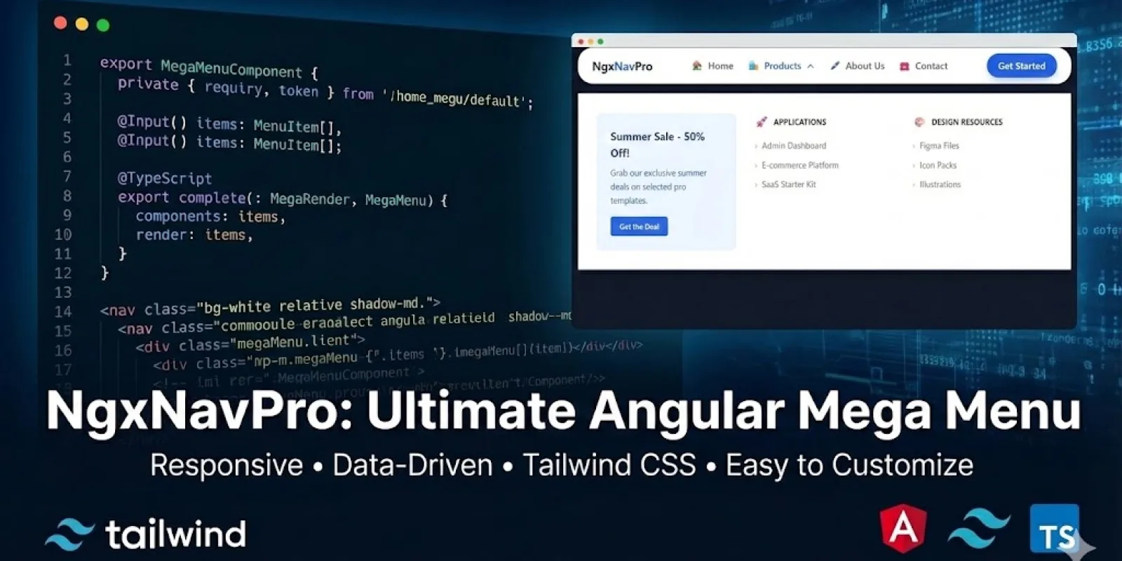 NgxNavPro - Ultimate Angular Responsive Mega Menu