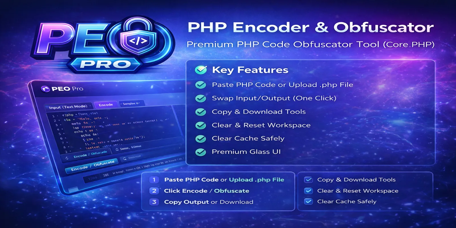 PEO Pro – PHP Encoder And Obfuscator Tool