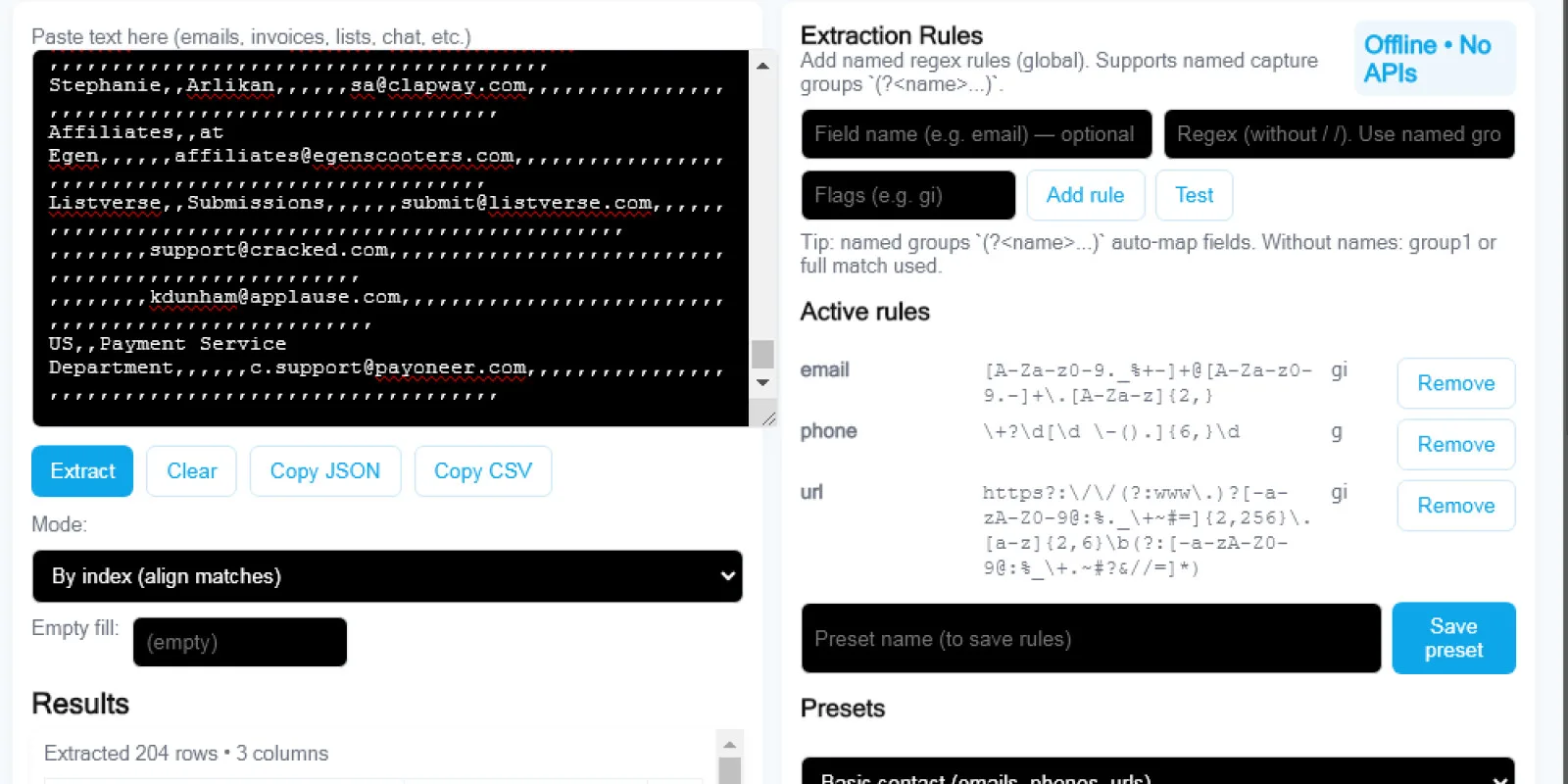 Text to Structured Data Extractor