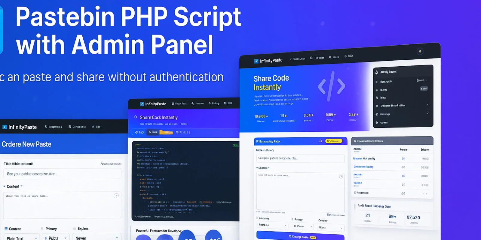 Infinitypaste - PHP Pastebin script