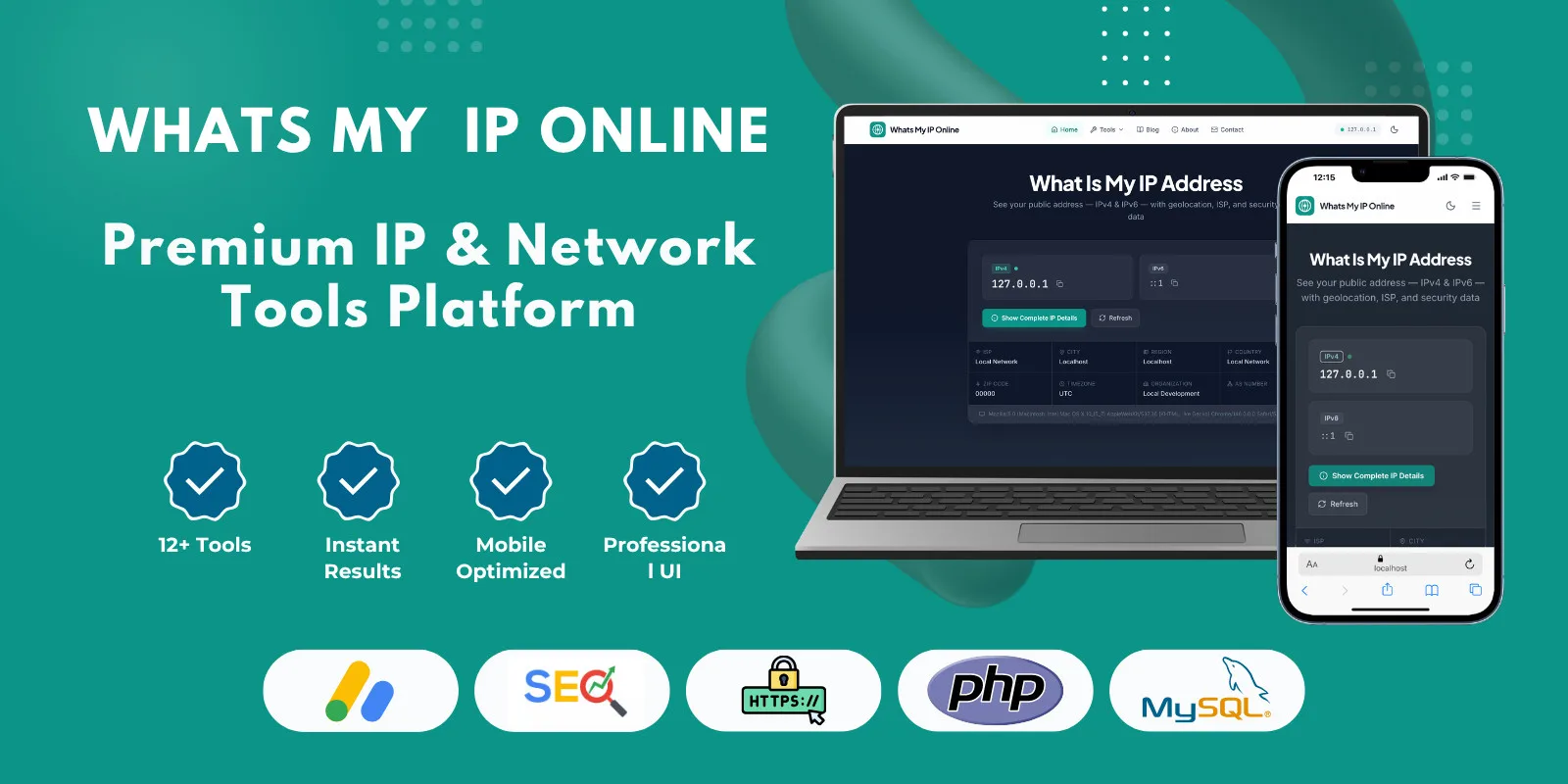 WhatsMyIPOnline - Premium PHP Network Tools