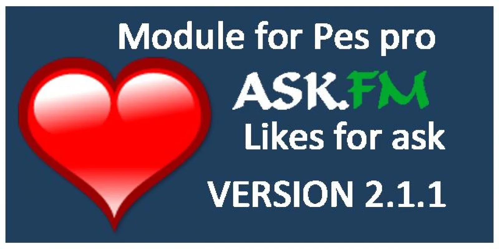 Ask-FM Likes - PES pro v2 Module