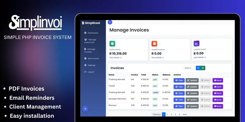 Simplinvoi - Simple PHP Invoice System