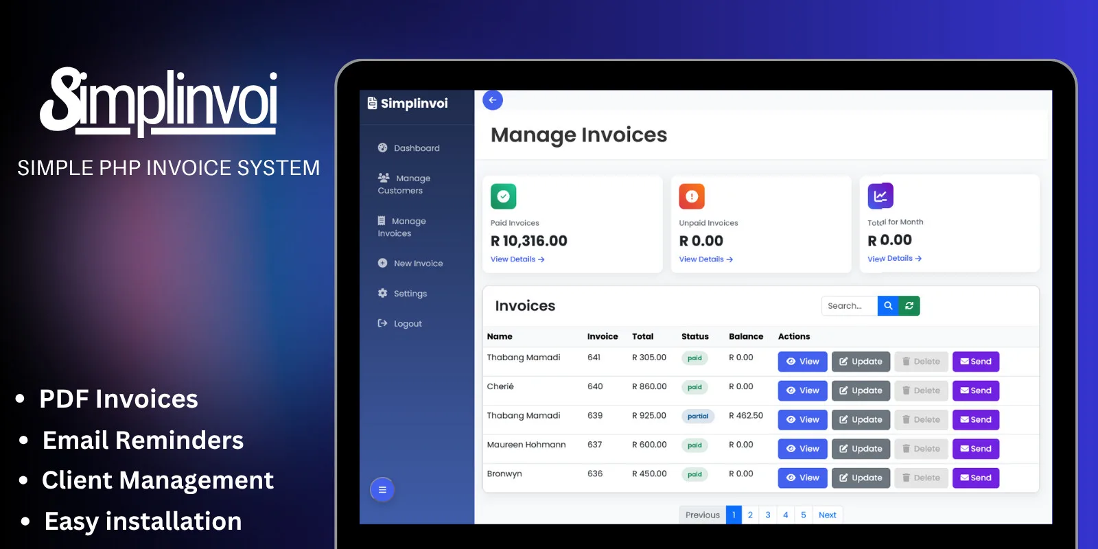 Simplinvoi - Simple PHP Invoice System