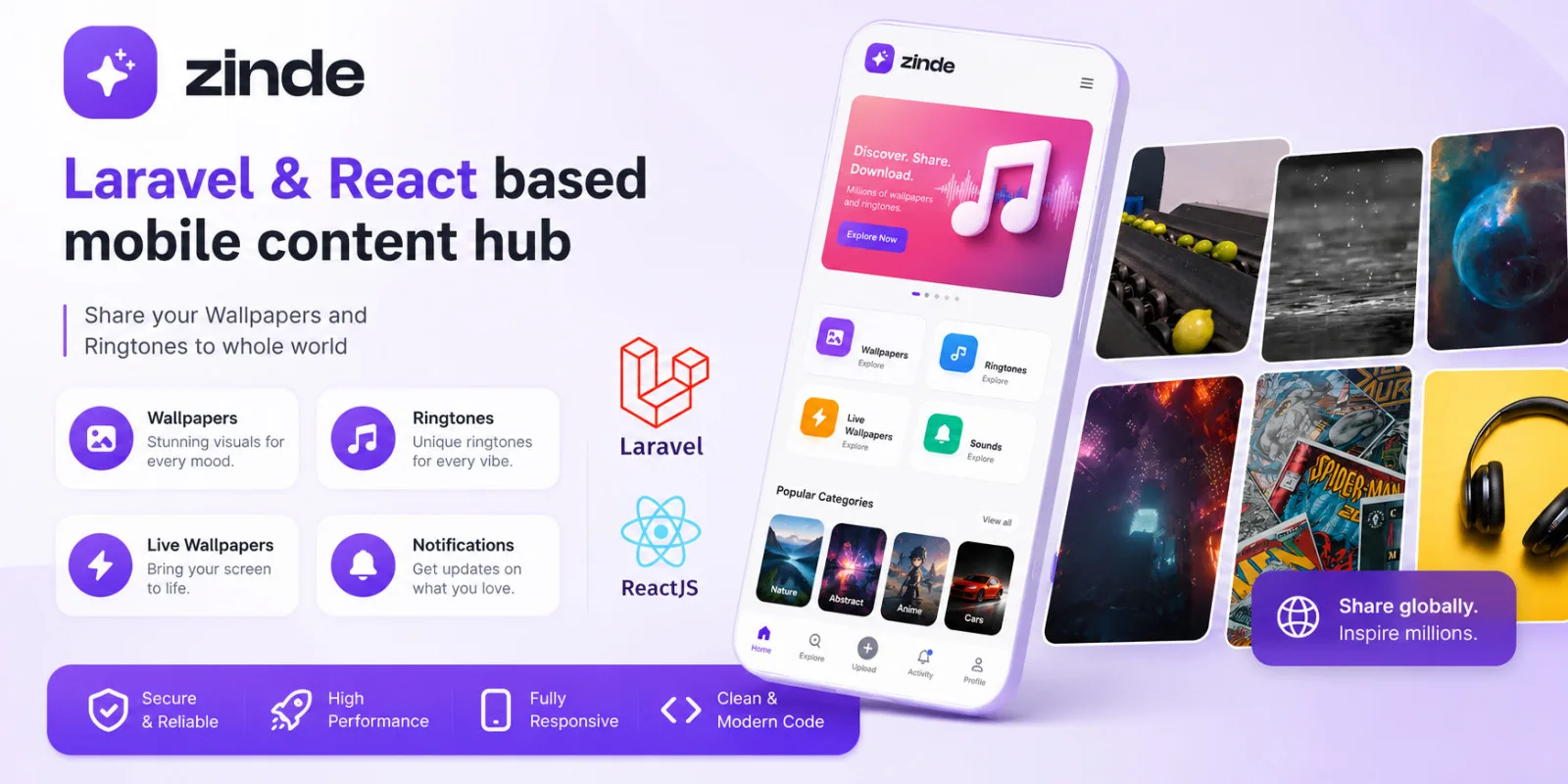 Zinde - Media Sharing Platform