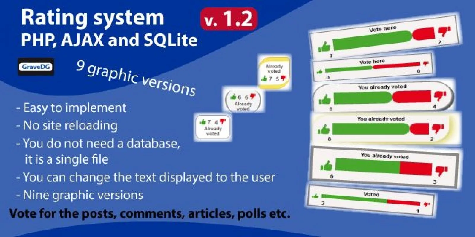 Rating System PHP AJAX and SQLite