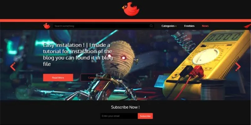 Blog with Control panel - PHP Script
