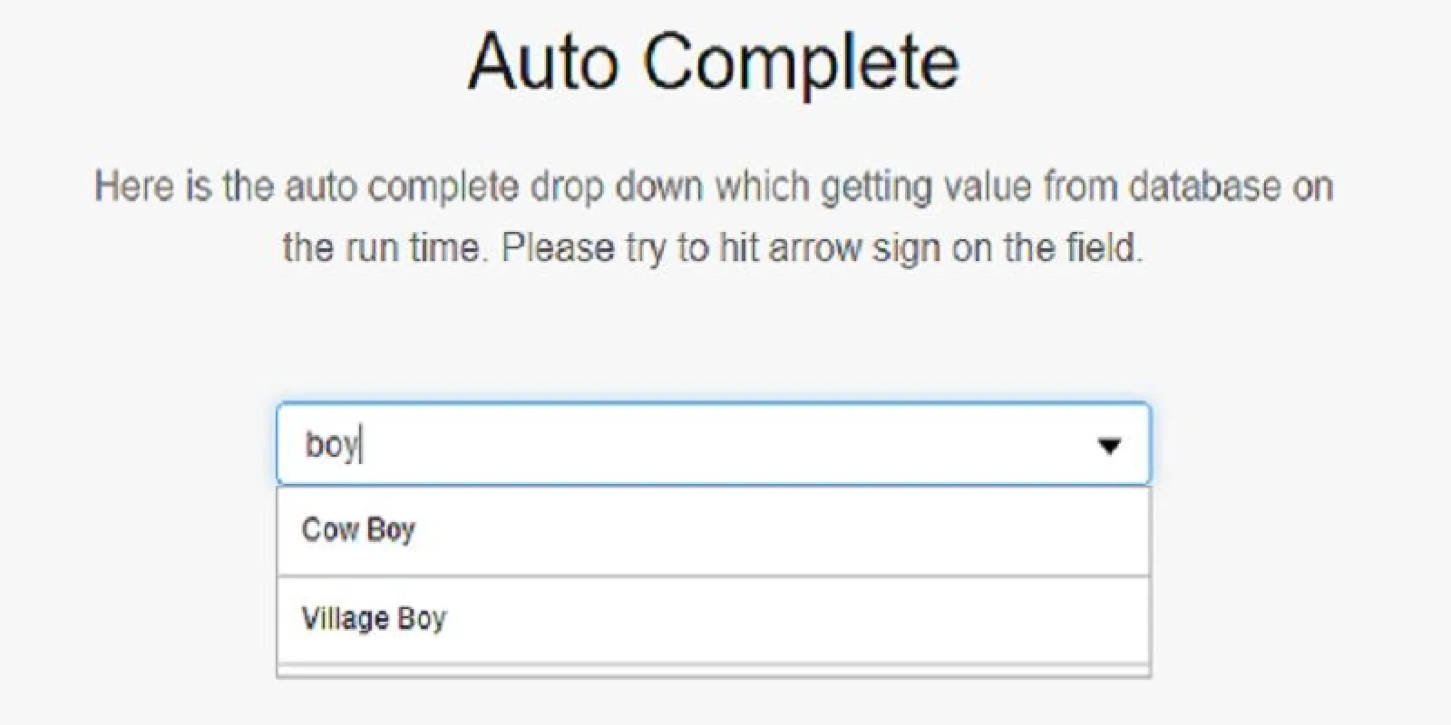 Auto Complete PHP