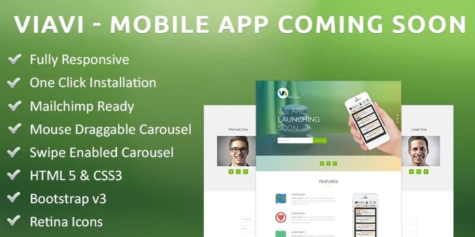 Viavi - Mobile App Coming Soon PHP Script