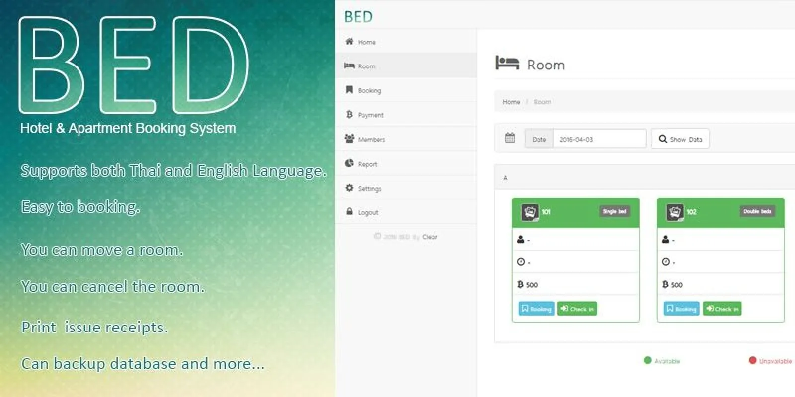 BED - Hotel Booking System PHP Script