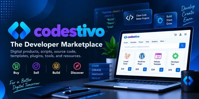 Codestivo Is Here — The New Marketplace for Developers to Buy, Sell & Discover Digital Products
